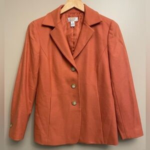 Vintage Talbots Wool Cashmere Blend Peacoat Jacket Size 8